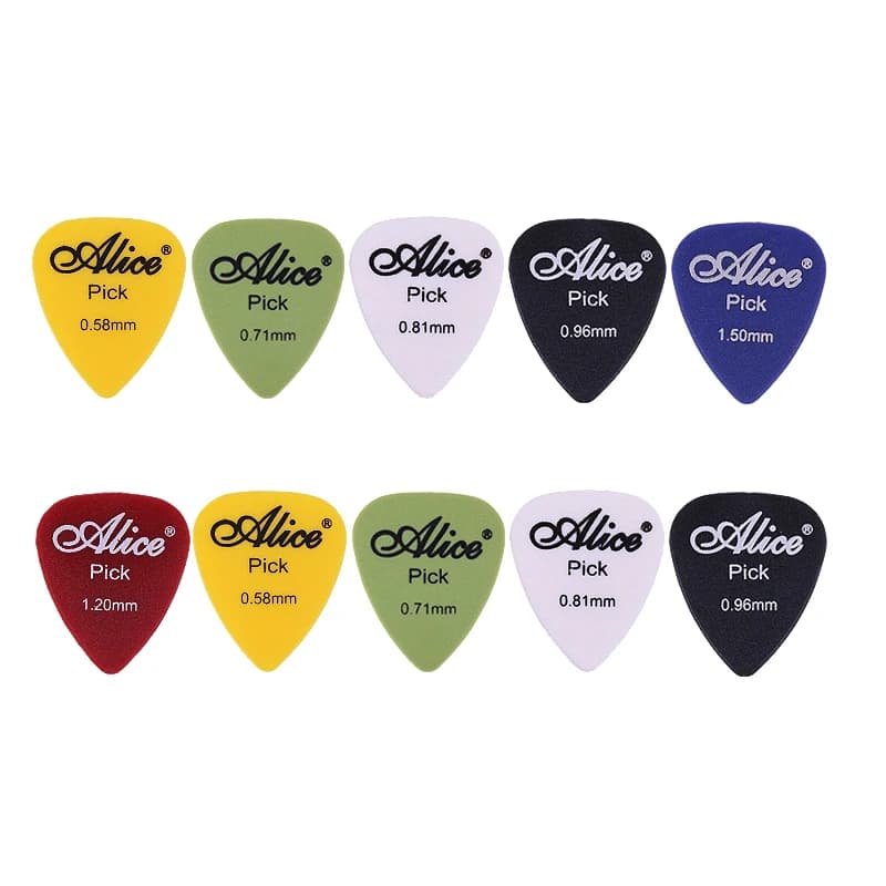 5-50 pezzi plettri per chitarra accessori per chitarra 0.58/0.71/0.81/0.96/1.2/1.5mm plettro per basso elettrico acustico mediatore plettri per chitarra TMZ