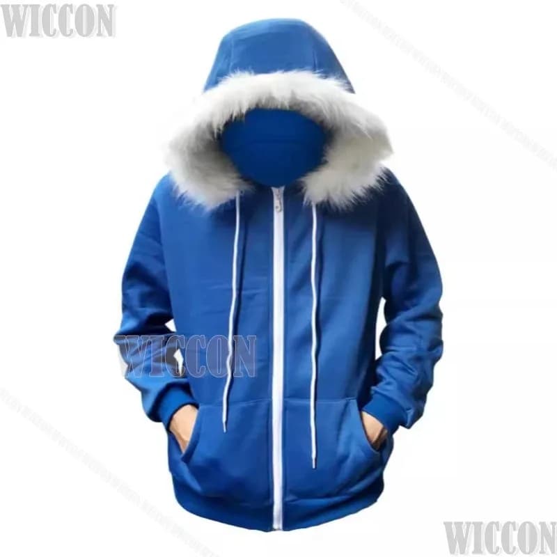 Sans Brothers Game Undertale Cosplay Costume Blue Coat Fur Collar Hoodie S-5XL Cut Holloween Party Role play Woman Mk;3,c'5.b;8'