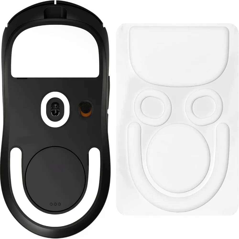 Pattini per Mouse Smooth Glide ICE V2, Piedini di Ricambio in PTFE Curvi 2.5D con Forte Adesivo 3M, Accessorio per Mouse da Gaming Bianco