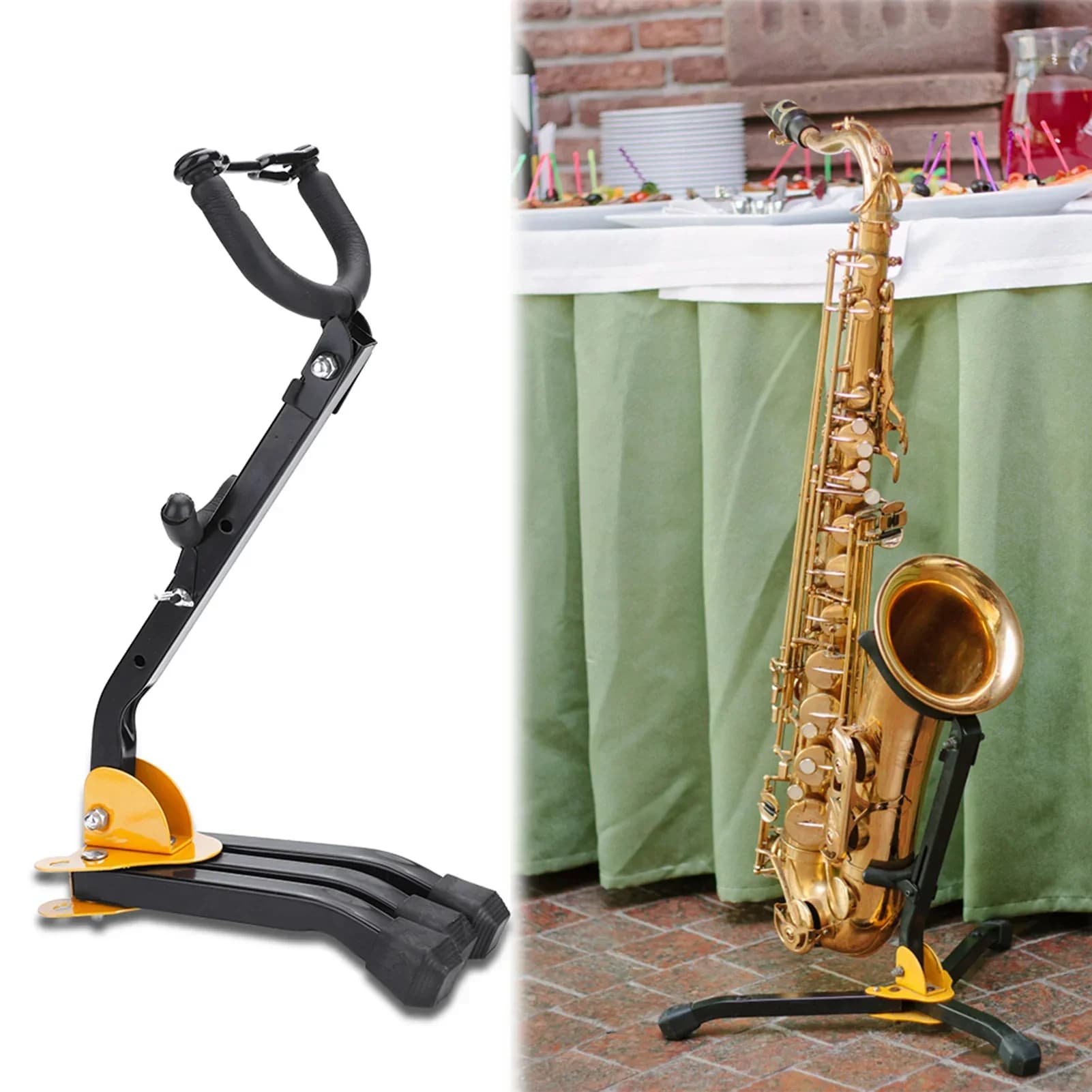Metal Foldable Adjustable Metal Saxophone Tripod Support