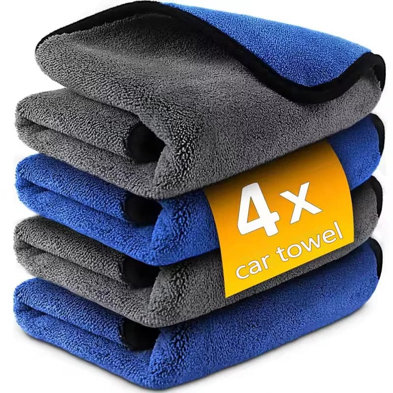 1/3/6pcs Asciugamano per lavaggio auto in microfibra Morbido ad asciugatura rapida Specchi per finestre Stracci per pulire Panni per pulizia a doppio strato per la casa
