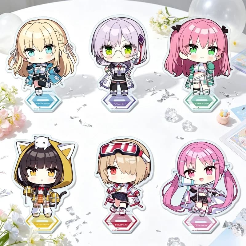 Acrylic Stand Figure Keychain Anime Game Heaven Burns Red 10CM Tsukasa Tojo, Megumi Aikawa,Tama Kunimi Fan Figurine Decoration