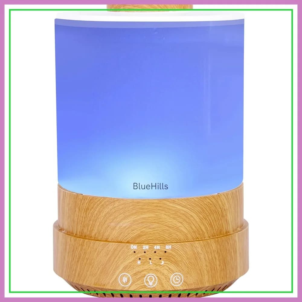 Diffusore di Oli Essenziali XL da 2500 ML per Grandi Ambienti, Umidificatore Aromaterapico ad Alta Nebulizzazione, Finitura Legno Chiaro