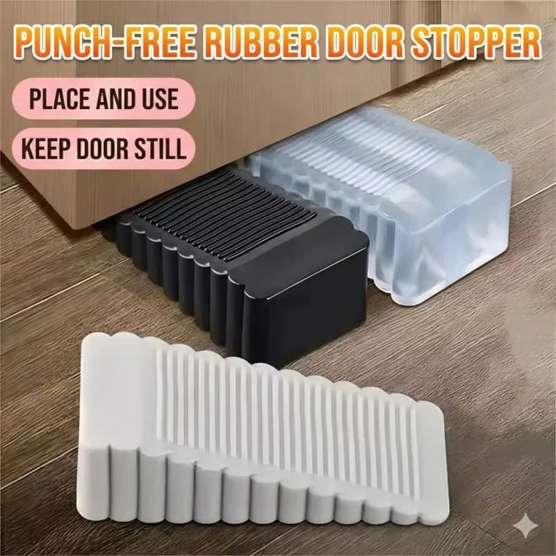 Fermaporta in Silicone Antiscivolo, Blocco per Porta in Gomma per Tappeti, Legno e Piastrelle, Protezione Antiurto e Antivento