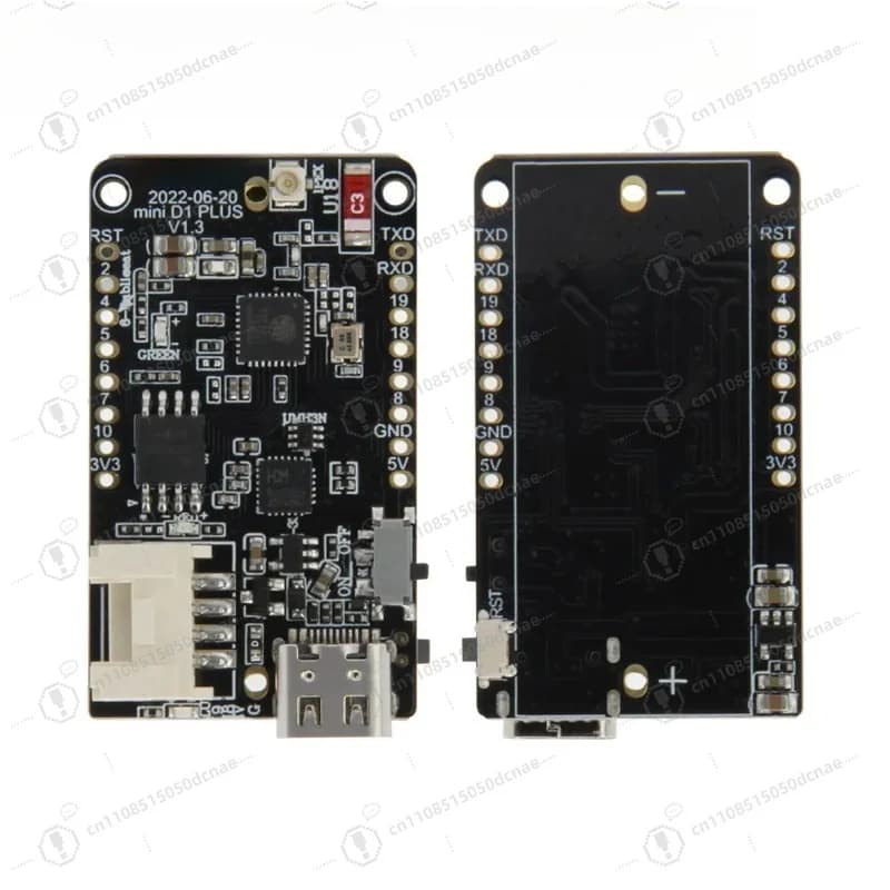 T-OI PLUS ESP32-C3 RISC-V Development Board WiFi Bluetooth 5.0 16340 Battery Compatible for Arduino IoT DIY Projects