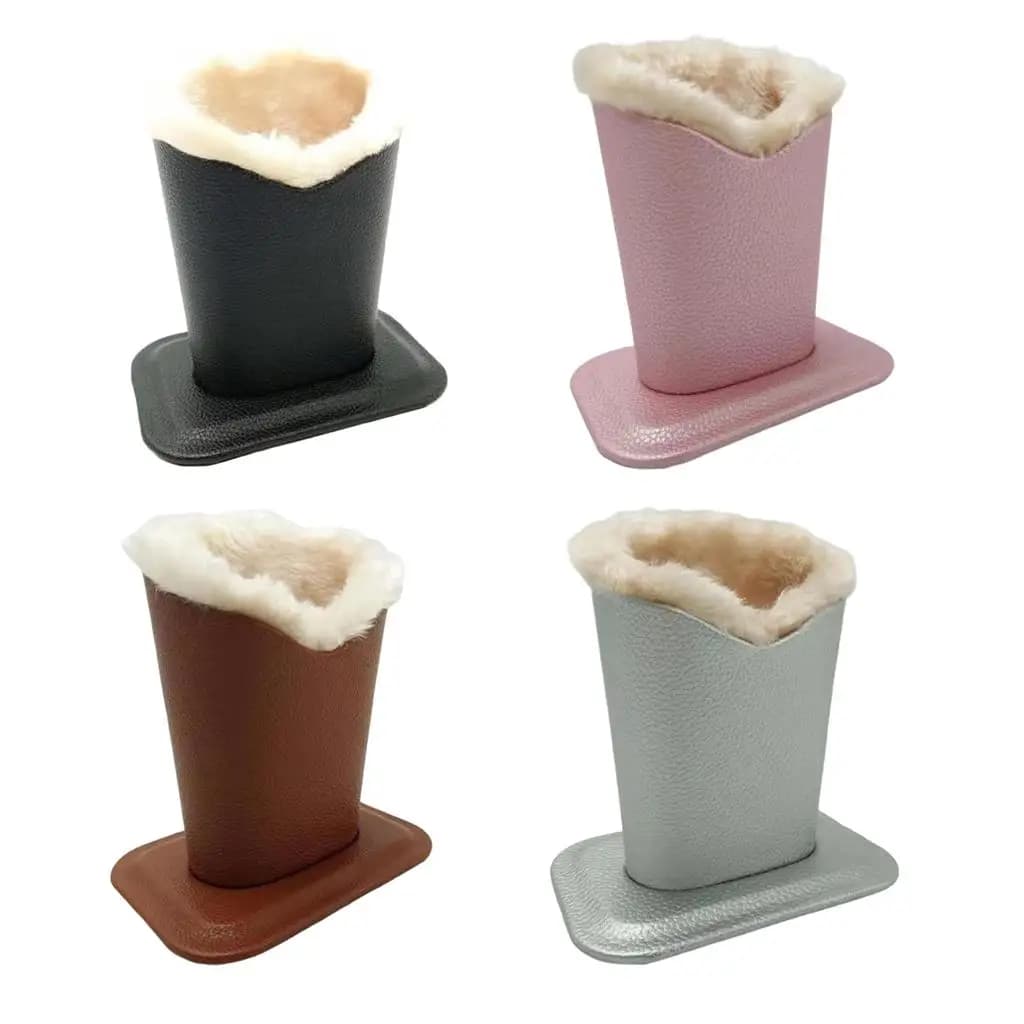 Supporto per occhiali Supporto Fodera in peluche Custodia per occhiali in pelle PU Custodia per scrivania Tavolo Comodino Uso