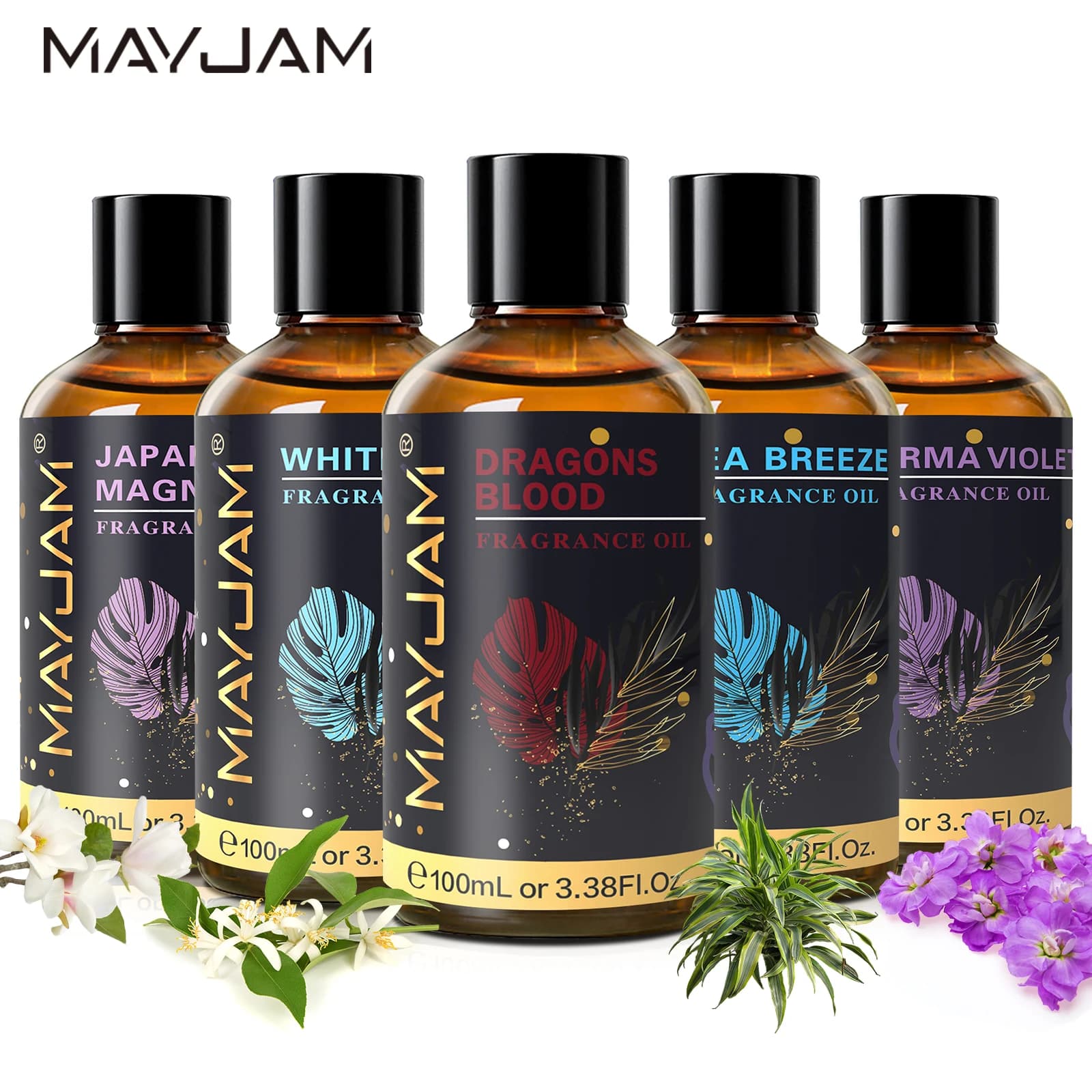 MAYJAM Aromatherapy Essential Oil Cock and Vanilla Musk White Rubber from Rubber Bria of Sea Fragrance for Diffuser of Ance Deodorant for environments