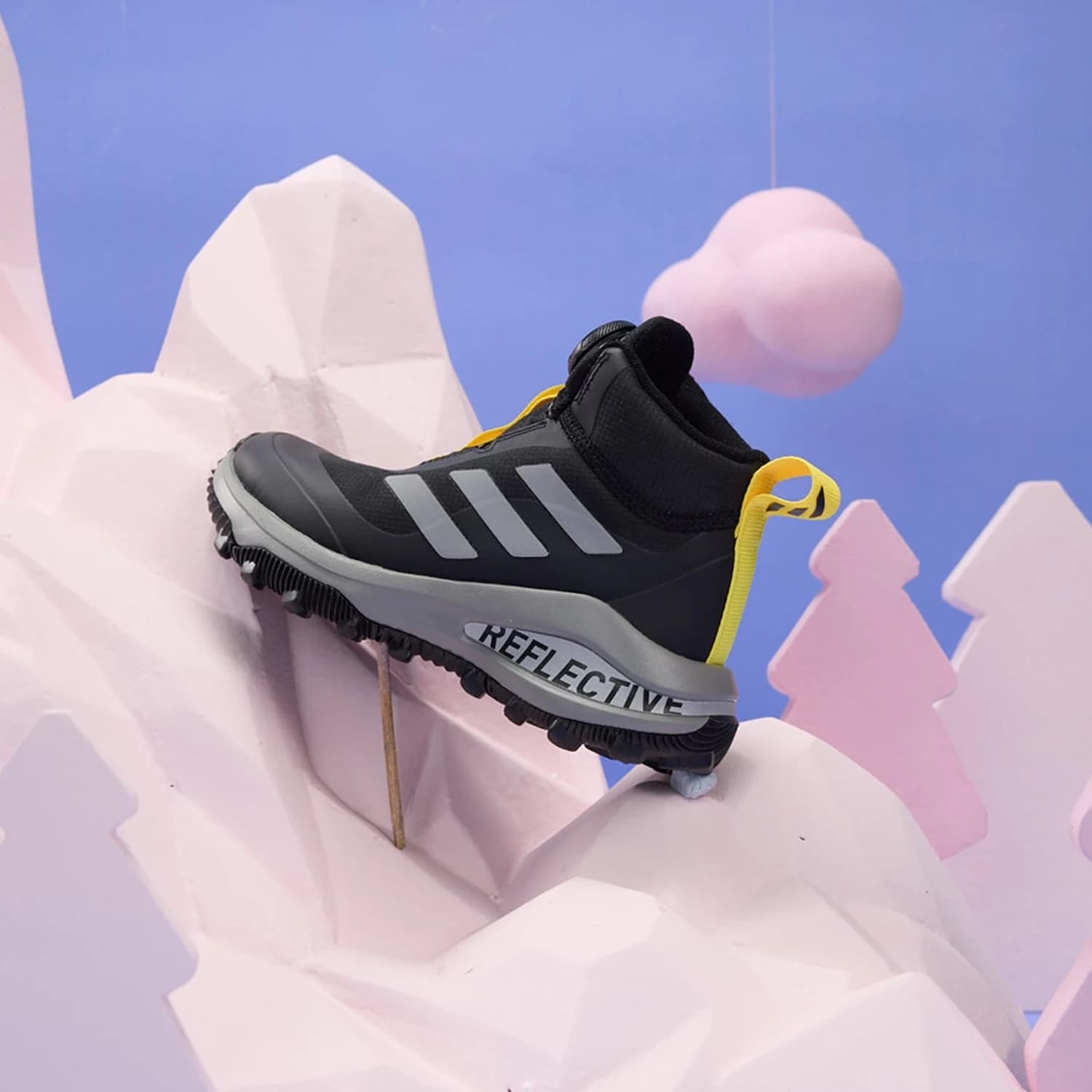 Adidas authentic winter new style big children's warm and casual high top snow boots GZ1810