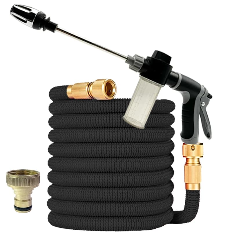 Garden Water Hose Expandable Double Metal Connector High Pressure Pvc Reel Magic Water Pipes for Garden Farm Irrigation Car Wash