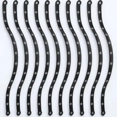 10 Pcs Clothes Hanger Connecting Strips Clothing Display Rack Black Connector Accessory