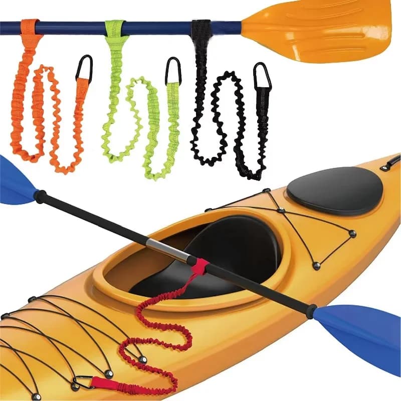 Corda elastica anti-caduta da 120 cm per pagaia kayak, catarifrangente, per fissaggio su gommone, gancio per pesca, parti di trazione per tavola da surf