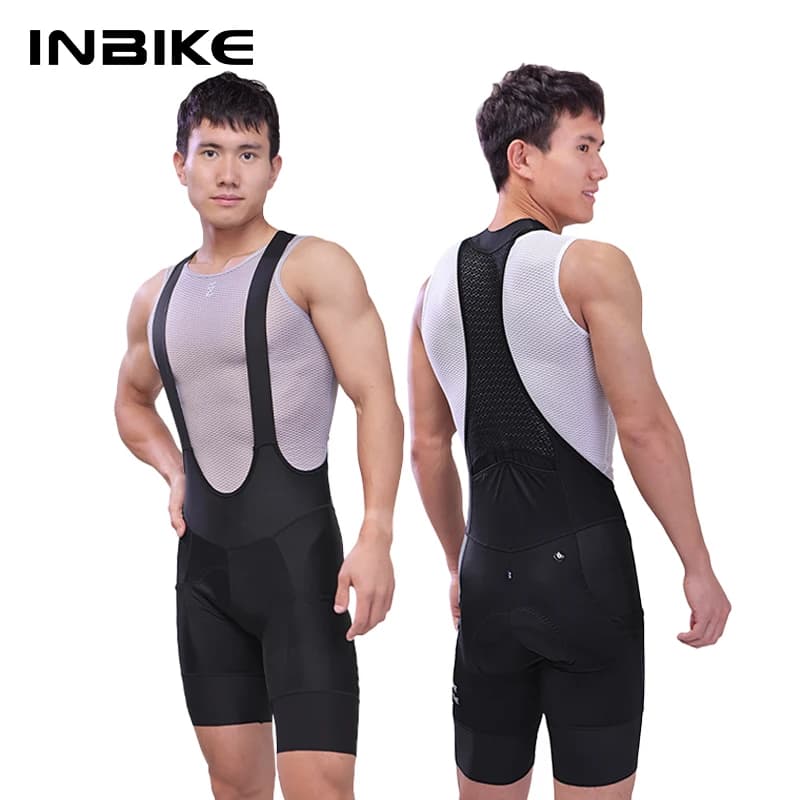 INBIKE shorts with men's cycling straps Elastic Interface Pro Pad Mountain Bike shorts for men breathable biking tight fast drying bib