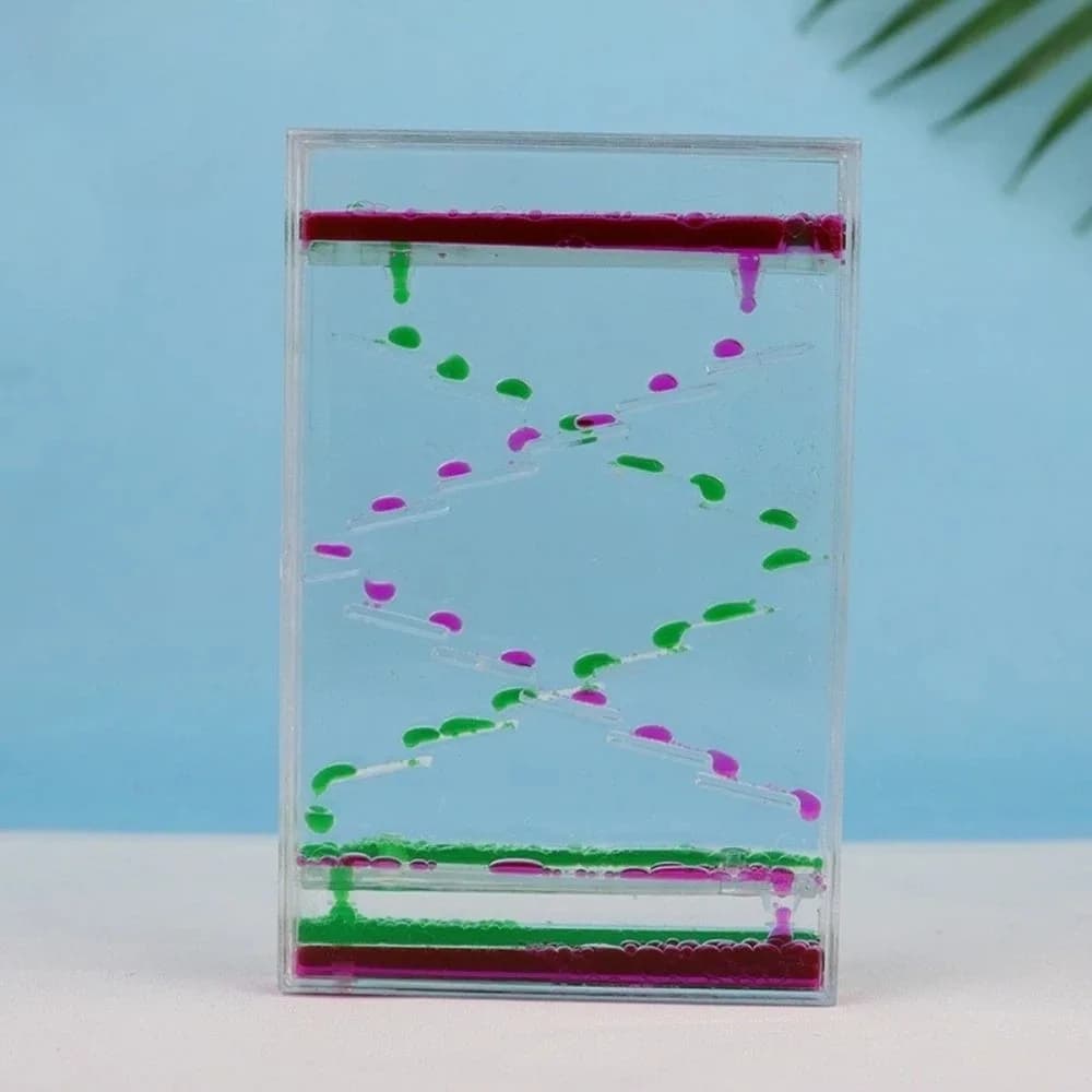 Timer a Sabbia Liquida Moderno e Colorato, con Scocca in Plastica, Divertente Timer Dinamico a Flusso di Slime, Timer a Goccia d'Acqua Quadrato, Decorazione per la Casa