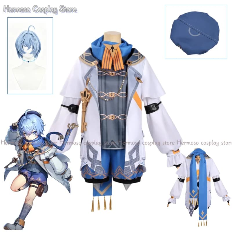 Game NTE Edgar Cosplay Neverness to Everness Costume Man Edgar Uniform Prop Wig Set Halloween Party Clothing Edgar Outfit Suit