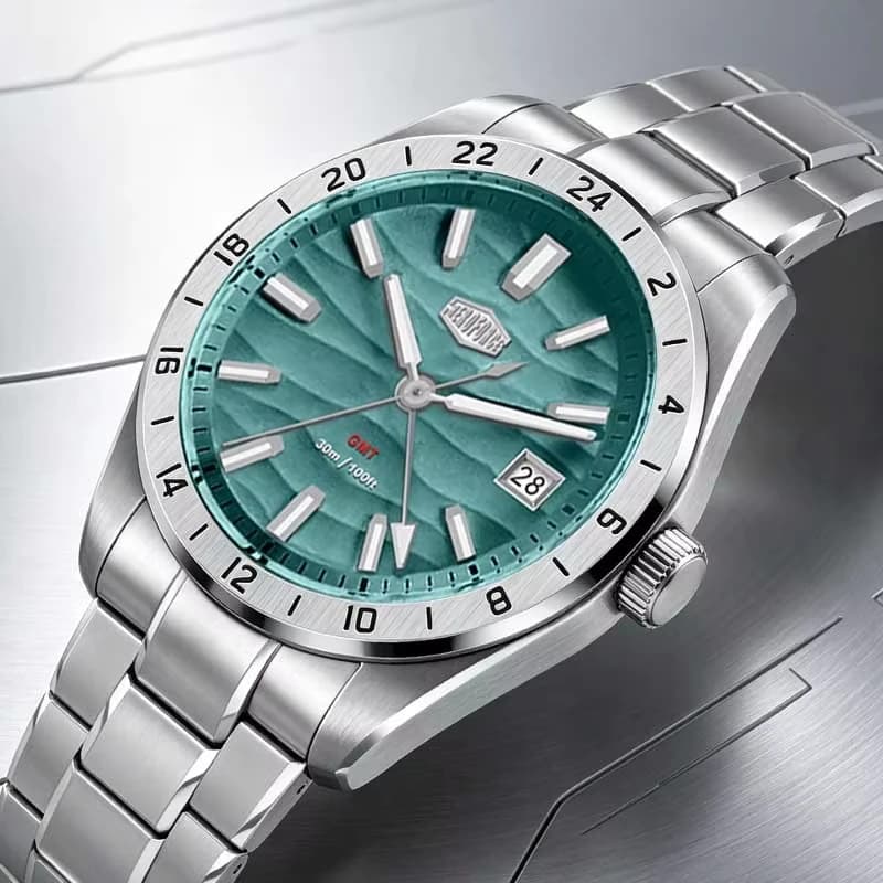 HEROFORCE Men's Well-known Brand Watch; Men's Fashion Waterproof Luminous Stainless Steel Band Casual Calendar Quartz Men Watch