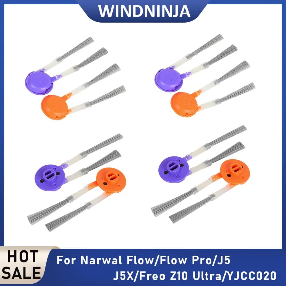 Accessori per Robot Aspirapolvere Narwal Flow Pro/Freo Z10 Ultra/J5/J5X/YJCC020: Spazzole Laterali di Ricambio per Parti Distruse