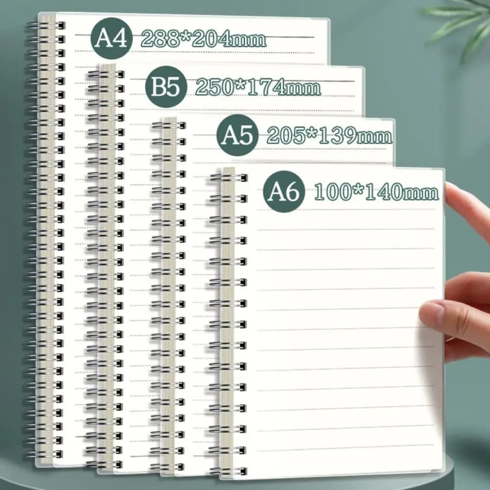 A4/A5/A6/B5 Coil Notebook Grids/Blank/Horizontal Line Flip Over Design Sketchbook Memo Pad School Office Supplies