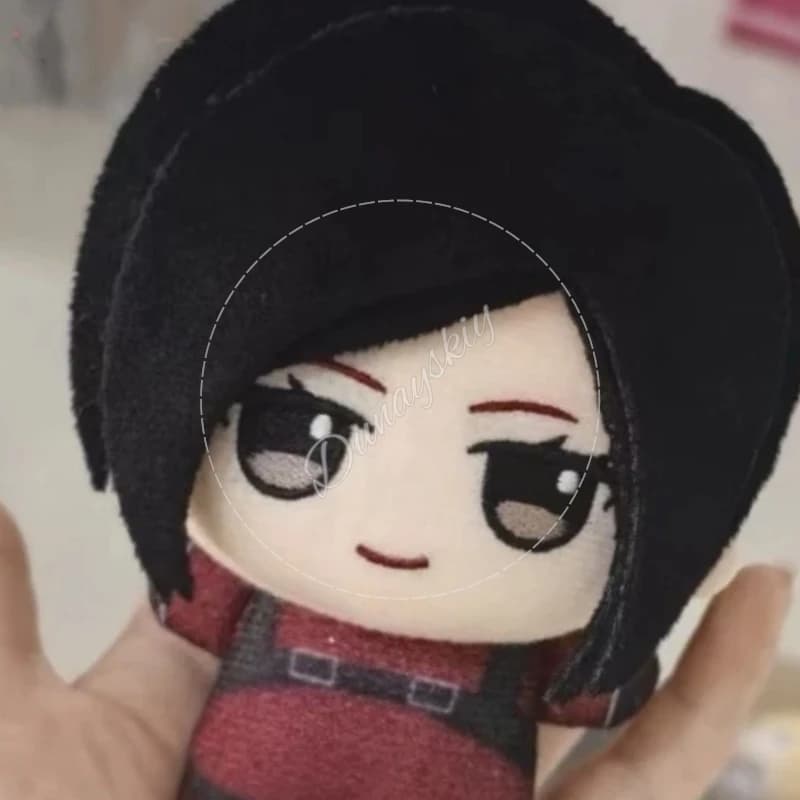 Portachiavi/Ciondolo per Zaino in Peluche di Cotone Chibi da 10 cm, Personaggio Ada Wong (GTA 3) con Abito Rosso Stampato, Regalo di Halloween e Compleanno