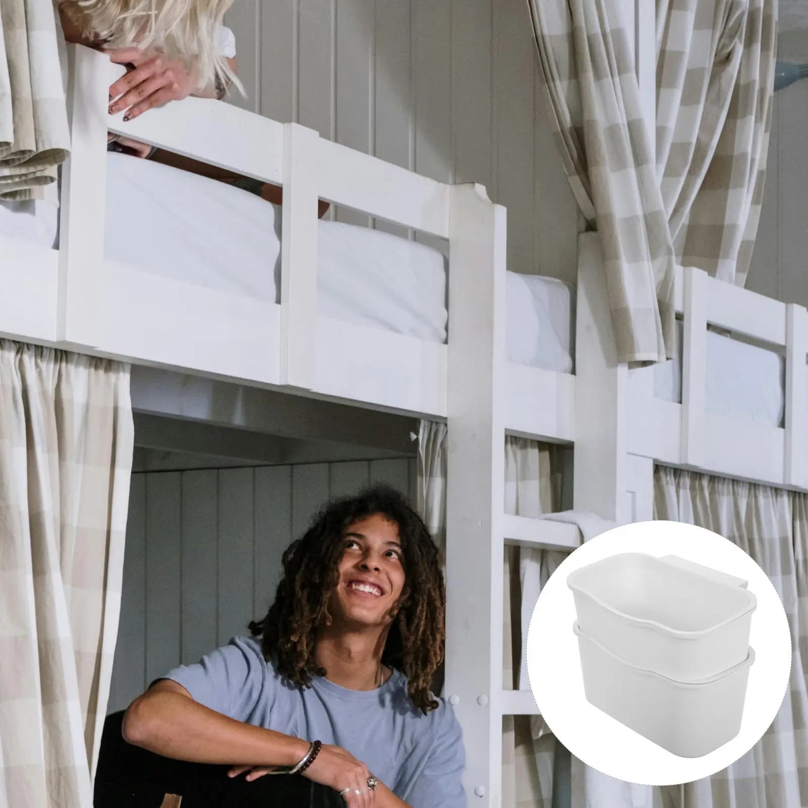 2 Pieces Basketholders from Bedside Table, Multifunctional Suspended Organizer, Plastic shelf for Castle Bed, Individuals for University Bedrooms