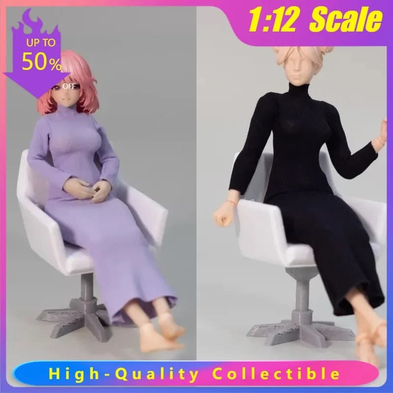Shf in Stock Modello di Abbigliamento per Soldatessa in Scala 1/12 con Gonna a Coda di Pesce a Maniche Lunghe per Accessori Corpo Action Figure TBL da 6''