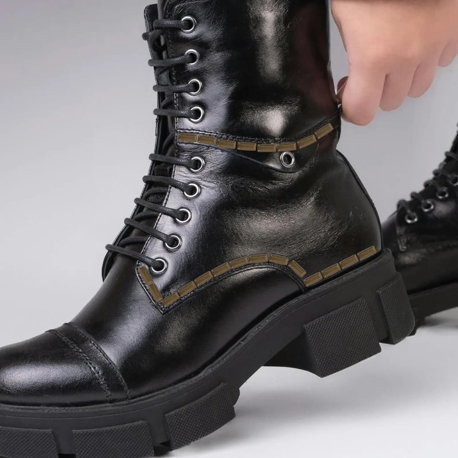 100 Pezzi Borchie Rettangolari in Rame, Rivetti Flatback per Abbigliamento Fai da Te, Cinture, Borse, Scarpe, Giacche, Accessori Decorativi Stile Punk