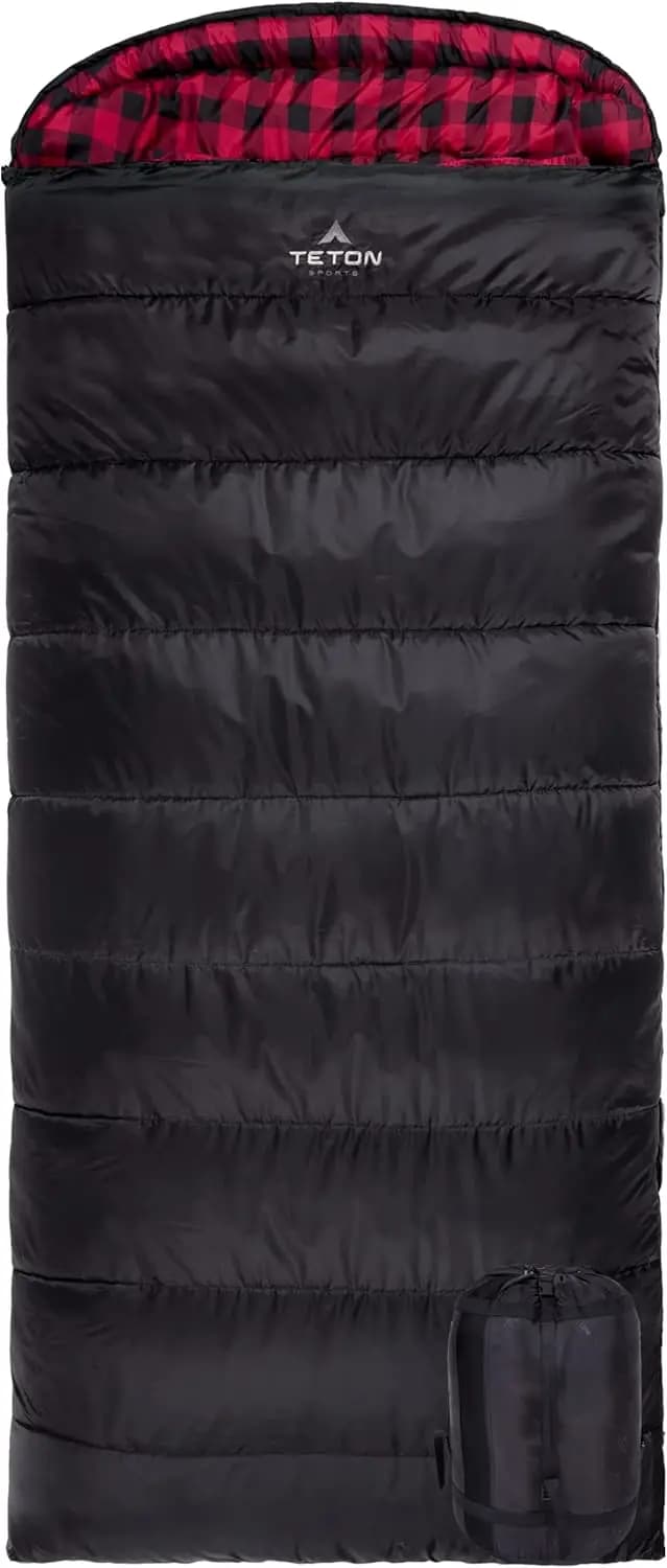 Sacco a Pelo per Climi Freddi per Adulti e Bambini, 35F/25F/0F/20F, con Sacca di Compressione Inclusa, Campeggio Caldo e Facile