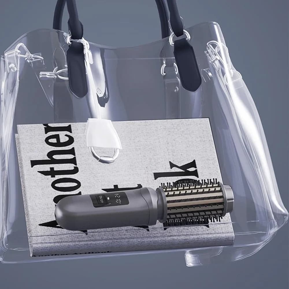New Wireless Ionian Smooth Brush, Portable, USB Rechargeable, 2 in 1 for Leasing and curling, Anti-Danno, Hair Care Heater comb