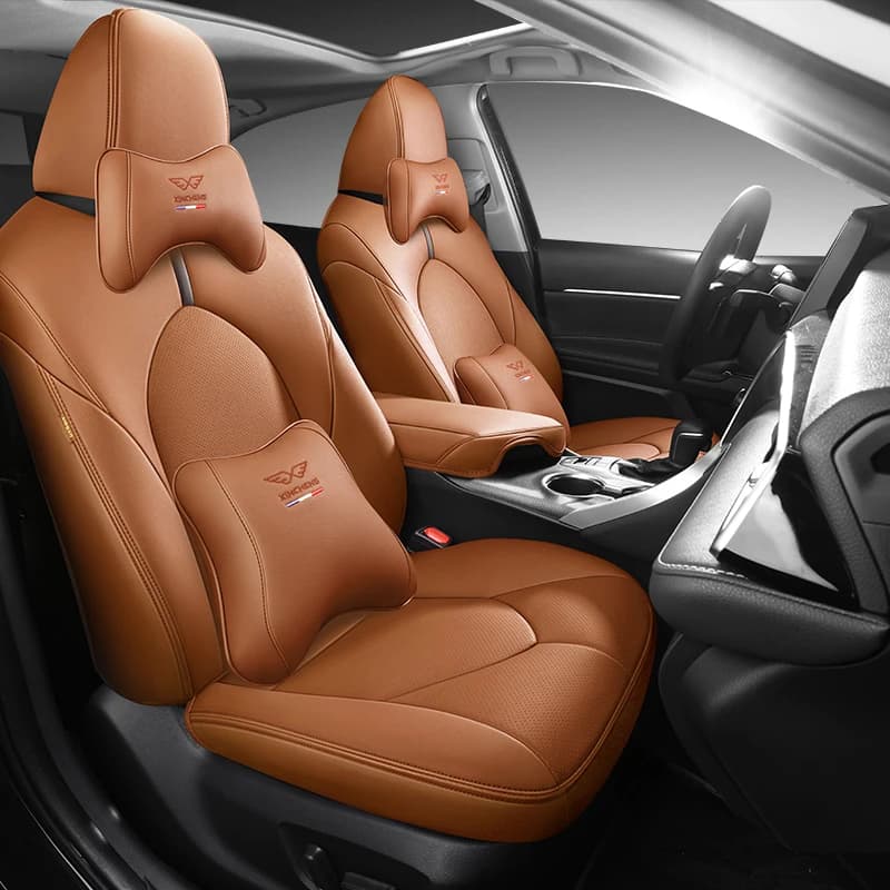 Coprisedili speciali per auto premium per Toyota Camry 2018-2023 Protezione del cuscino del sedile in PU traspirante Parti automobilistiche-Pelle similpelle