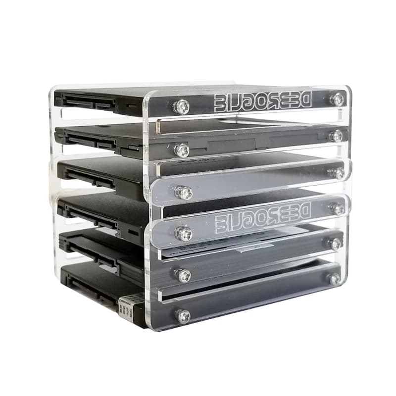 Disco rigido esterno con staffa in acrilico SSD per disco rigido SSD da 2,5 pollici 2F DIY DE088