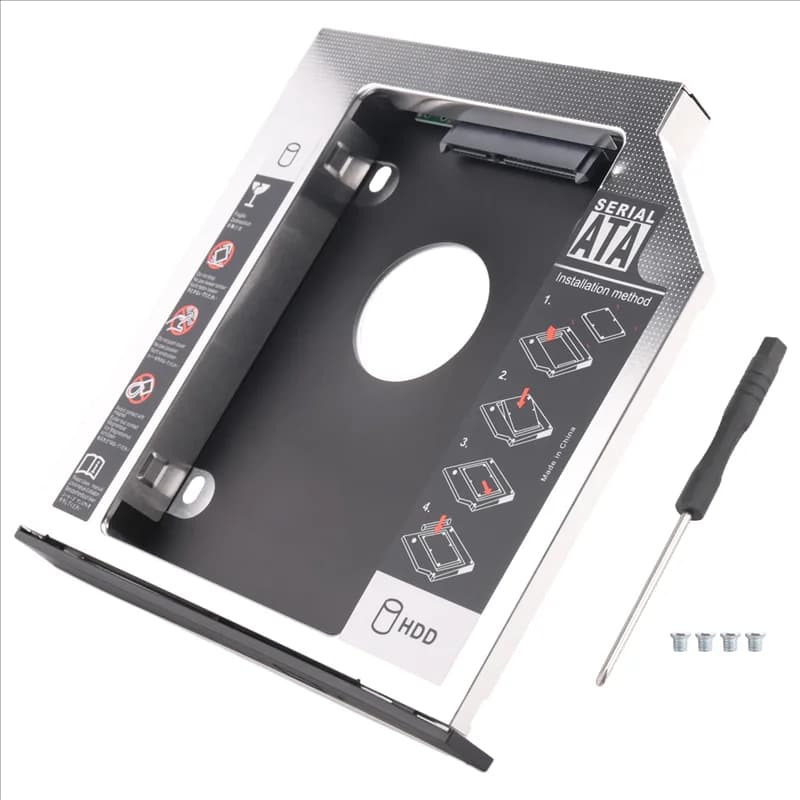 ABGI-2Nd HDD SSD Disco Rigido Caddy Vassoio di Ricambio Per Lenovo Thinkpad T420 T430 T510 T520 T530 W510 W520 W530, Laptop Interno