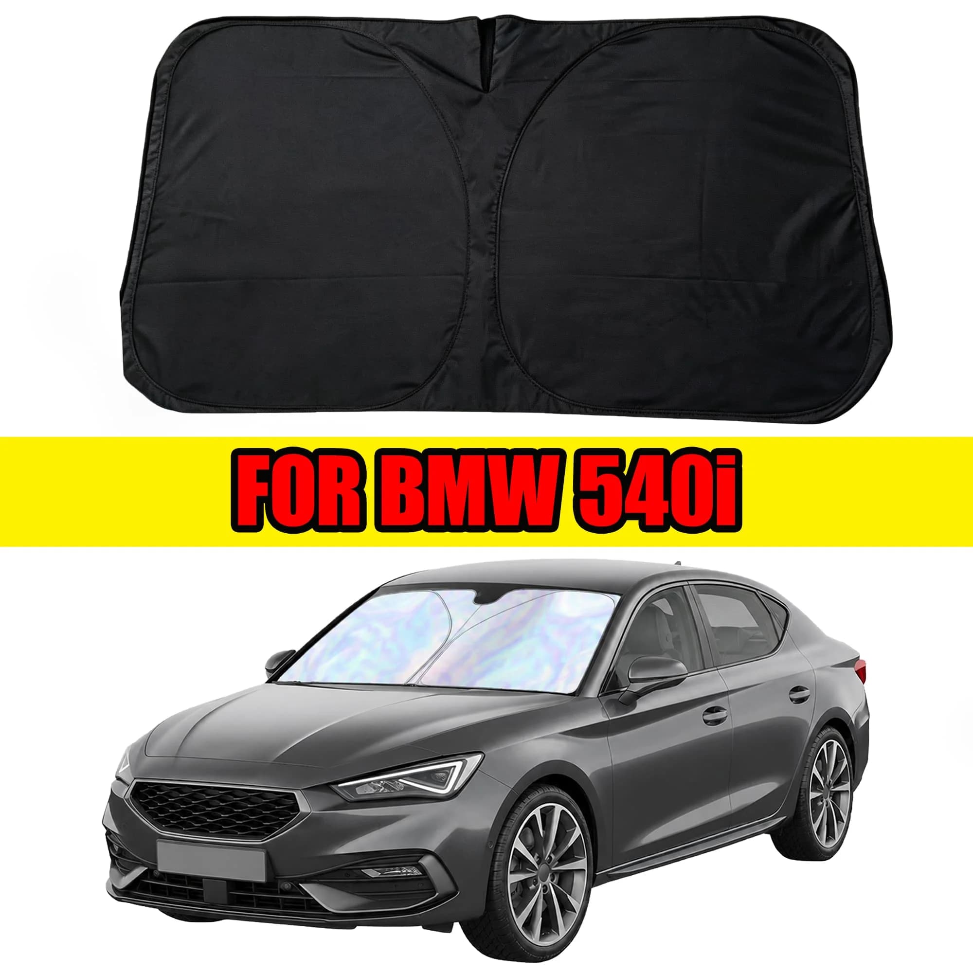 FOR BMW 540i Windshield Sunshade With Laser Coating, UPF50+ UV Protection & Heat Block