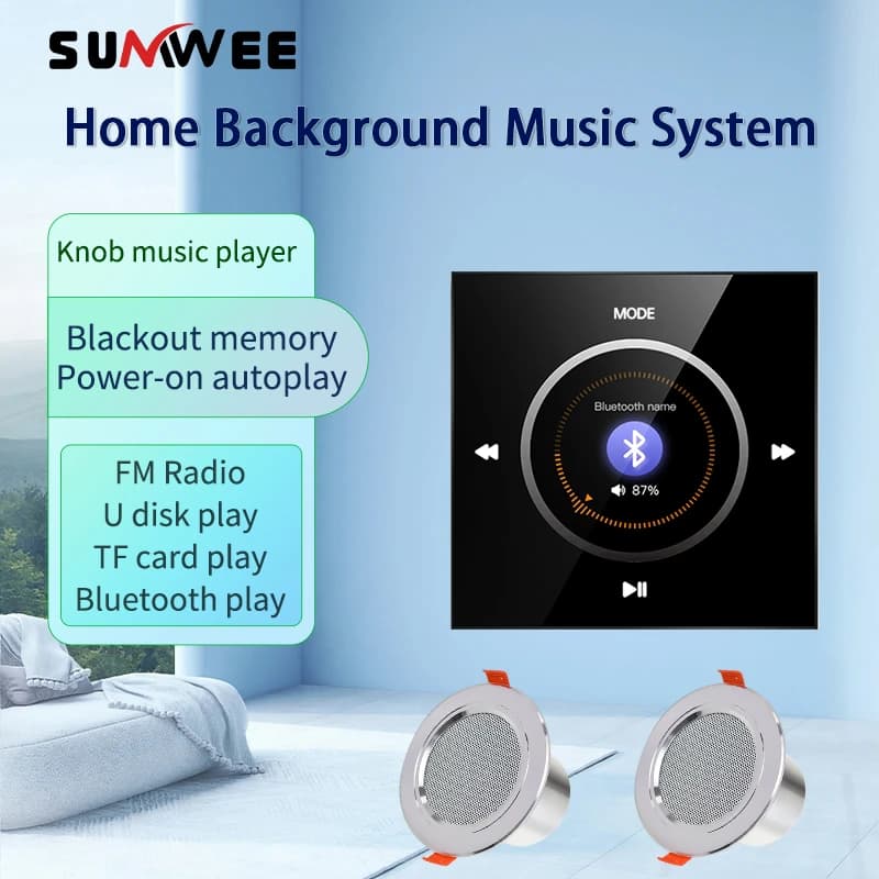 86X bluetooth mini in amplificatore da parete hifi smart mount stereo musica di sottofondo host Volume manopola controller con altoparlante da soffitto