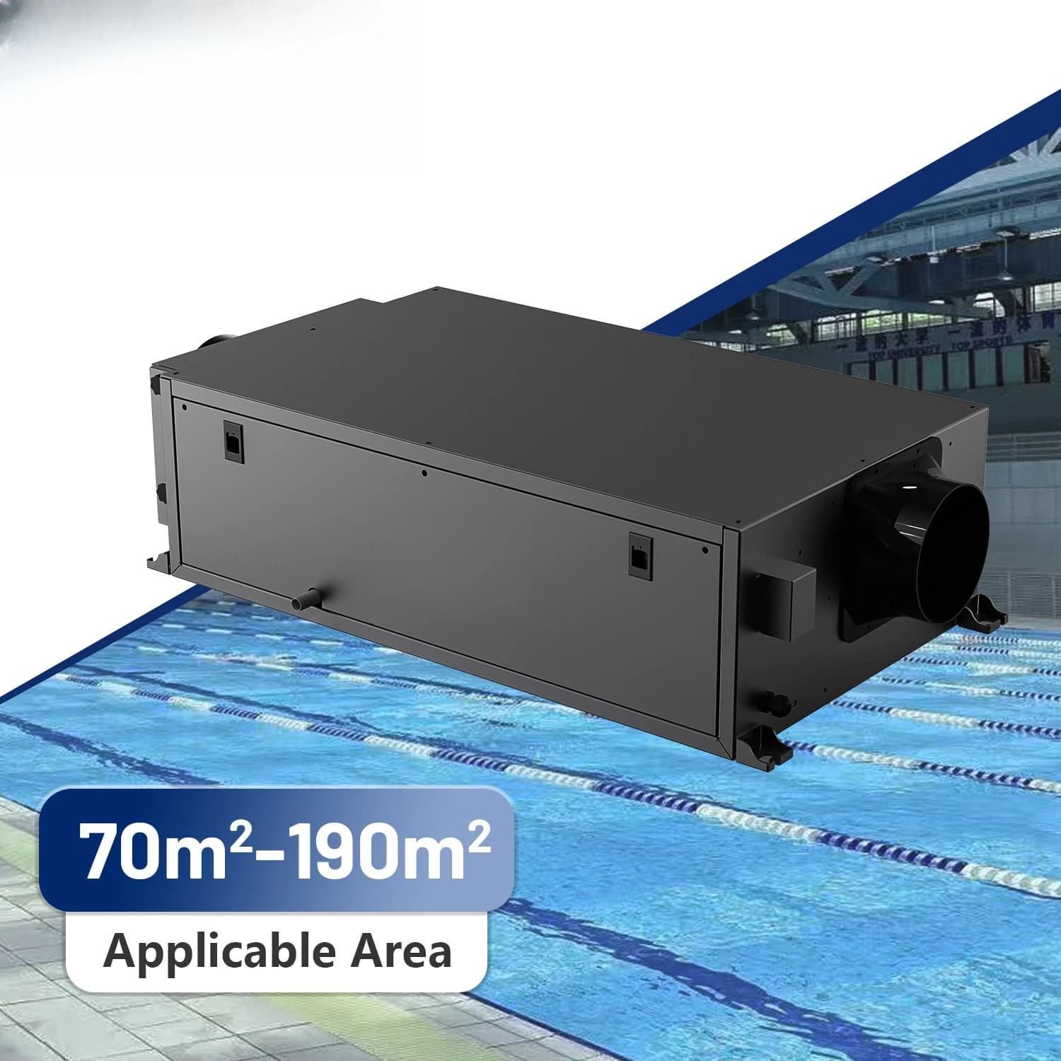 Large room air purifier and dehumidifier Smart industrial ceiling swimming pool dehumidifier