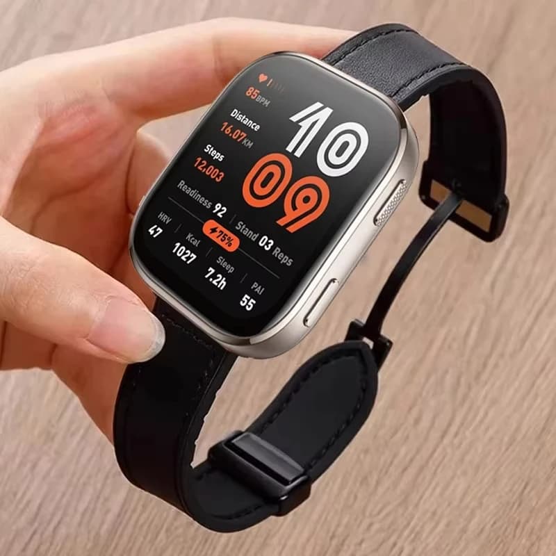 Silicone leather Strap for Amazfit Bip 6 5 Bip6 Smart Watch Quick 22mm Steel Breathable Wristband for Amazfit Bip6 Accessories
