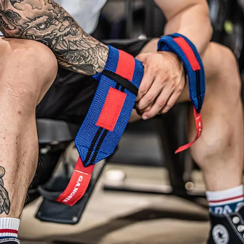 Fascia da polso per sollevamento pesi da palestra cinturino da polso elastico alto per panca sollevamento pesi supporto per polso per allenamento della forza