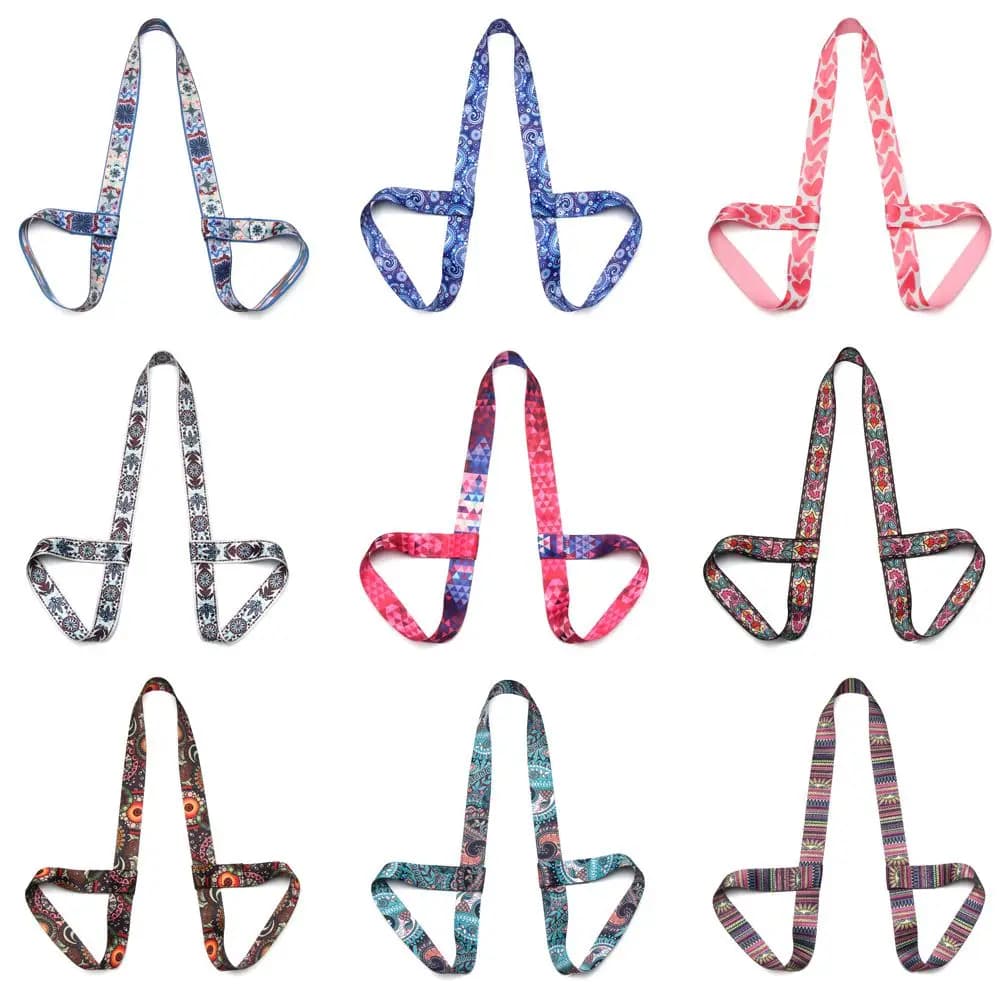 Multicolor Sports Accessories Exercise Stretch Carry Straps Yoga Mat Strap Belts Sport Sling Shoulder Yoga Belt