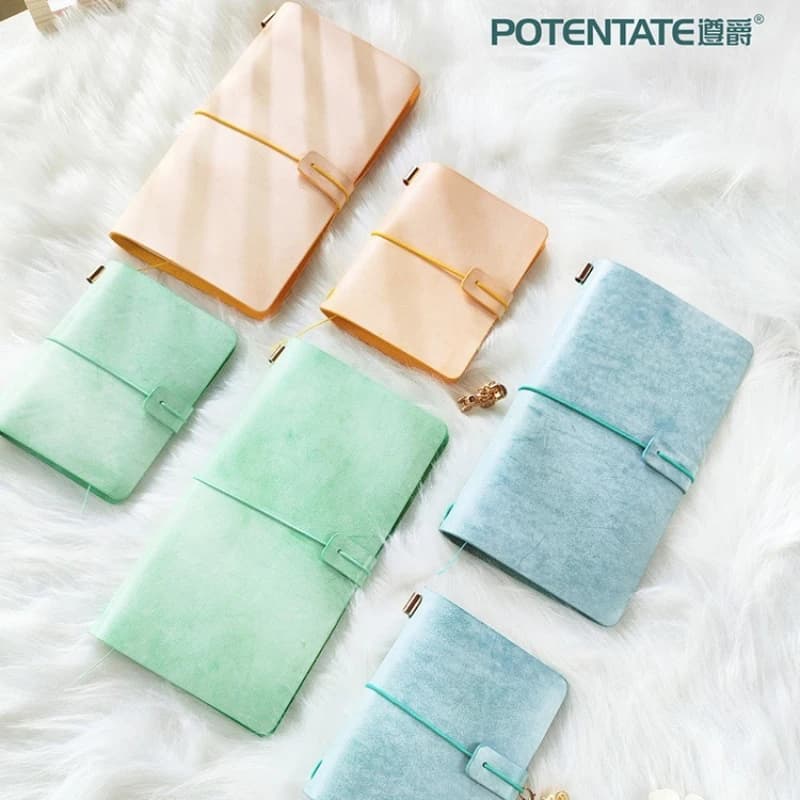 Potentate Watercolor Sketchbook 100% Cotton Travel Natural Full Grain Cow Leather Water Color Journal Paper Book For Painting