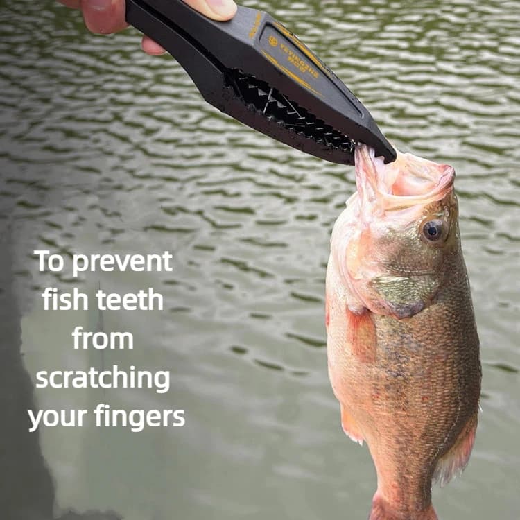 Floating fishing clamp for catching fish, with weighing function, hook extractor and fish mouth clamp, for fishermen