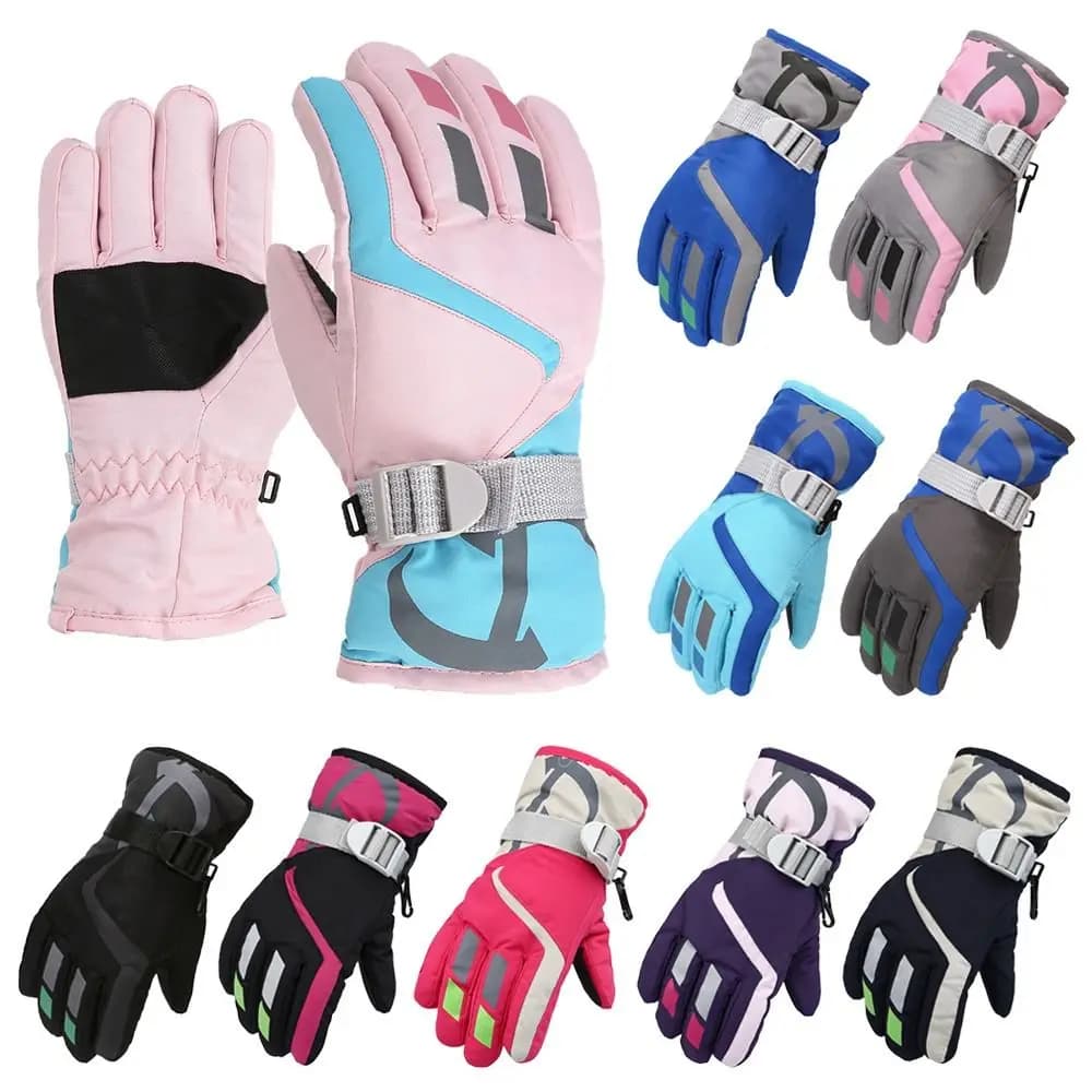 Nuovi bambini bambini inverno neve guanti caldi ragazzo ragazza sci Snowboard antivento impermeabile addensare tenere al caldo guanti moto invernali