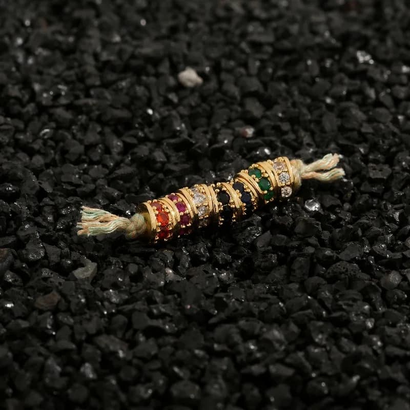 Arcobaleno 7mm 6mm Taglio dritto Rame Placcato oro Perline distanziatrici in cristallo per braccialetto Collana Perline di preghiera buddista Set artigianale fai-da-te