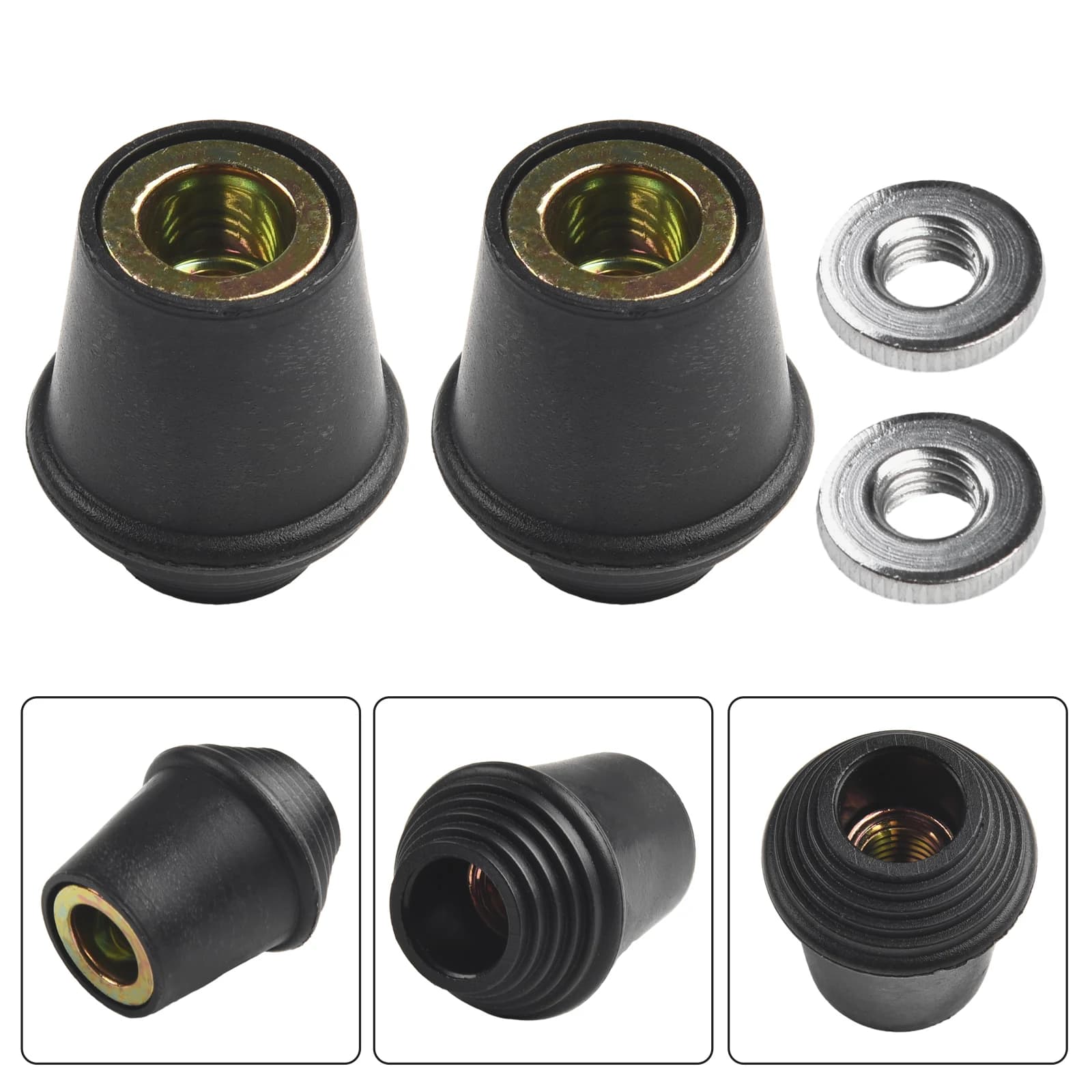 2 pezzi piedini per tamburo per basso piedini in gomma punta da pavimento per Tom Bass Drum Leg Feet parti per accessori per strumenti a percussione del giocatore del batterista