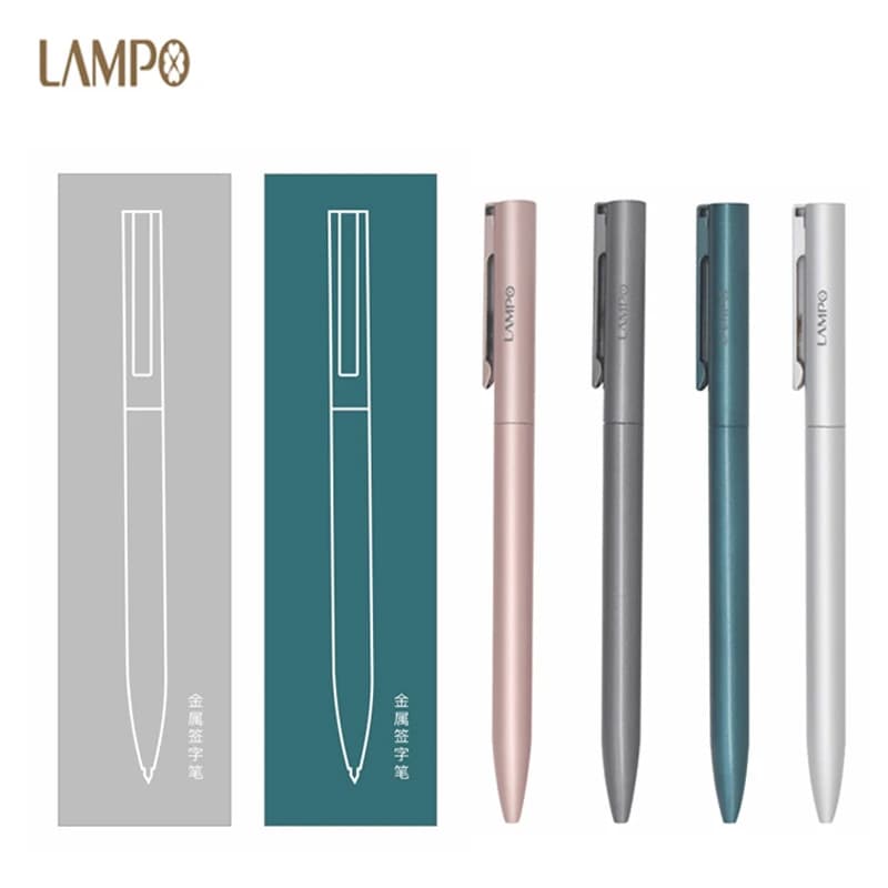 LAMPO Penne Gel Metallo Mijia Caneta di lusso con ricarica nera da 0,5 mm Scrittura fluida Stylo Scuola Ufficio Affari Stationeri