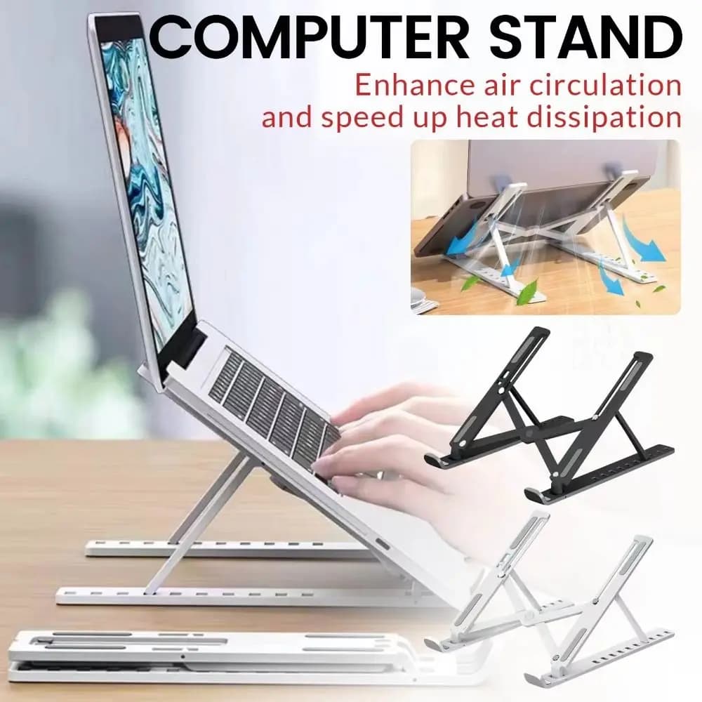 New Universal Laptop Stand Foldable Adjustable Notebook Holder Non-slip Laptop Cooling Base for Laptop/Tablet/phone