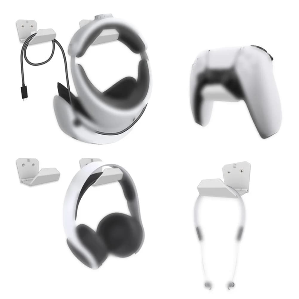 Gancio per cuffie da parete da 6 pezzi per PS5, supporto per cuffie per controller XBOX, gancio per cuffie montato sul controller PS5