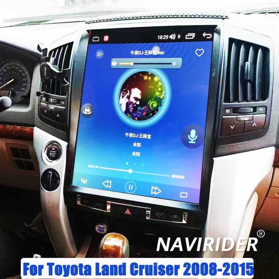 Carplay Bluetooth GPS 4G DSP Android 15 AHD schermo verticale per Toyota Land Cruiser LC200 2008-2015 Autoradio 15.1 ''Multimediale