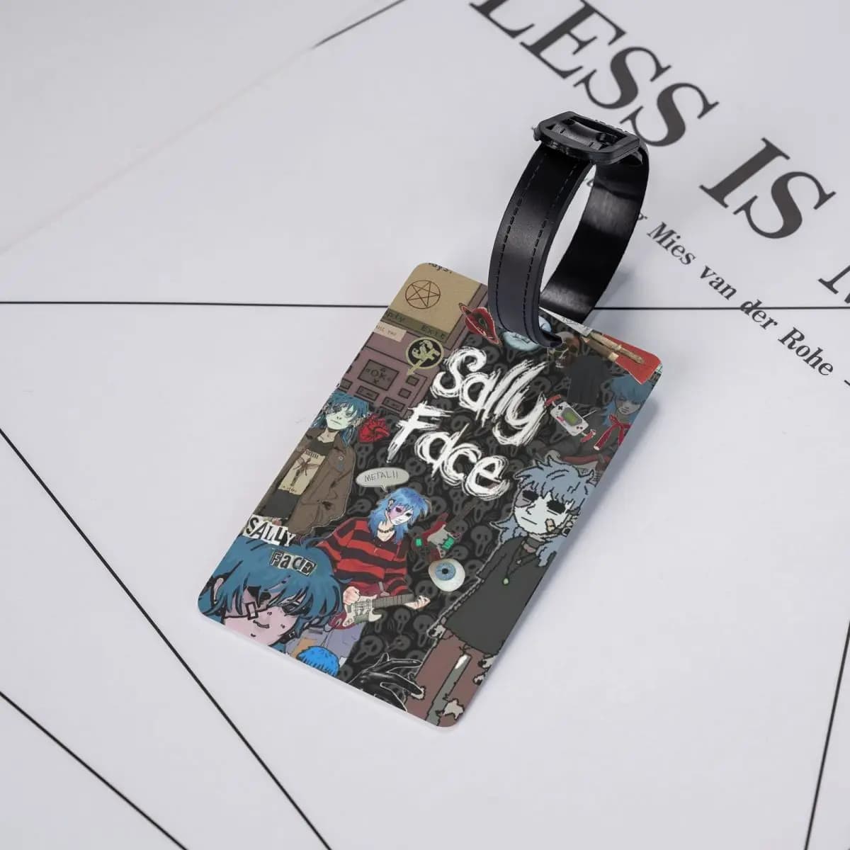 Etichette per Bagagli Sally Face Game Anime SF, Accessori per Valigie, Targhette per Bagagli da Viaggio, Porta Etichette con Nome e Indirizzo
