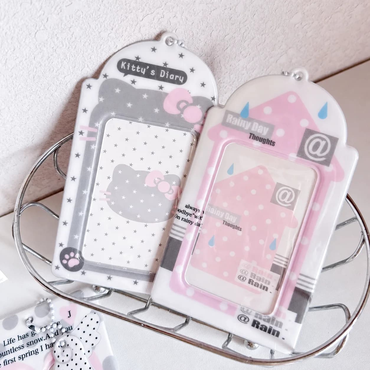 Card Case Heart-Shaped Card Holder Display Card Holder Pvc For Daily Travel Photocard Storage