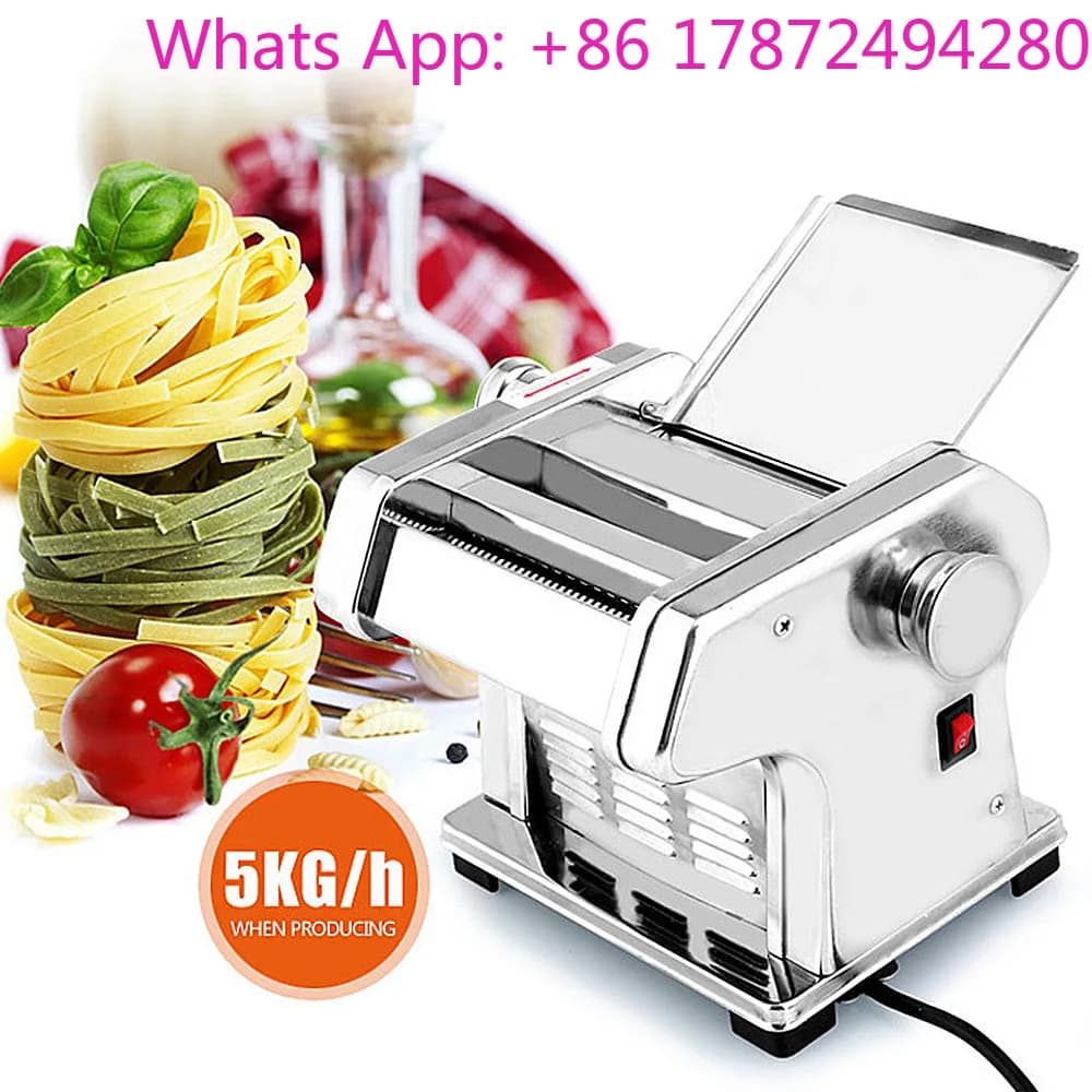Macchina Elettrica per Pasta in Acciaio Inossidabile, Robot da Cucina per Noodle, Macchina Domestica per Pasta e Ravioli