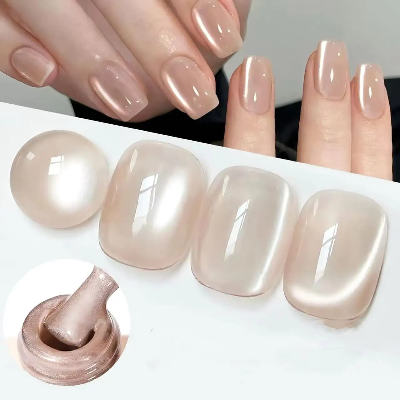 SMQ 15ml Acqua Luce Gatto Gel Magnetico Smalto per unghie Champagne Semi Permanente Soak Off Gel UV Cristallo Varnis Nail Art Manicure