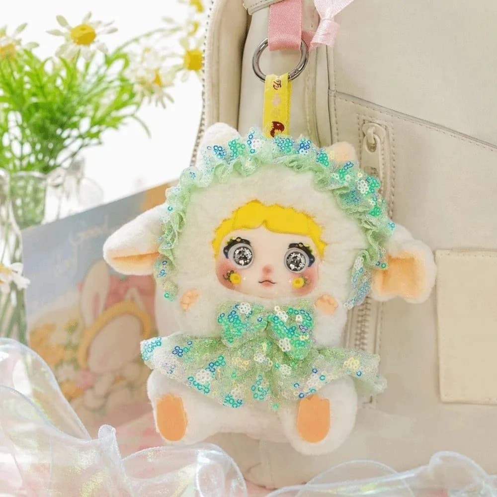Shiny Sequined Plush Lamb Pendant Sheep New Year Decoration Sheep Plush Keychain Stuffed Doll Kawaii Lamb Plush Key Decor